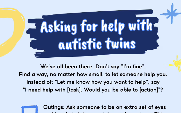 Asking for Help with autistic twins checklist